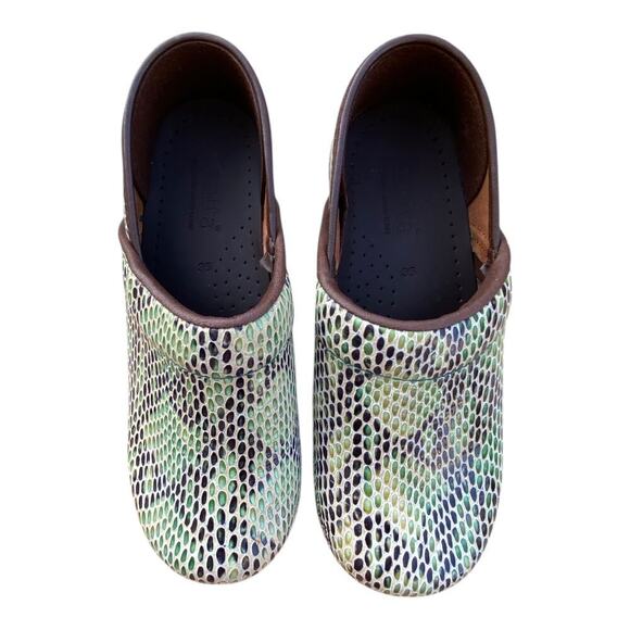 Sanita Clogs Womens Colorful Leather Snake Pattern Nurse SlipOns Size EU 35 US 4 - Picture 15 of 16